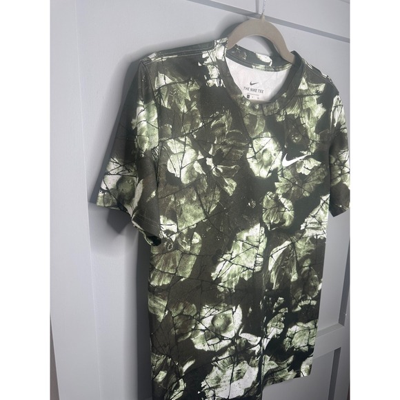 Nike The Nike‎ Tee Floral Print Training T-Shirt Men's Small Green - Picture 4 of 8